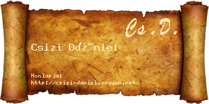 Csizi Dániel névjegykártya